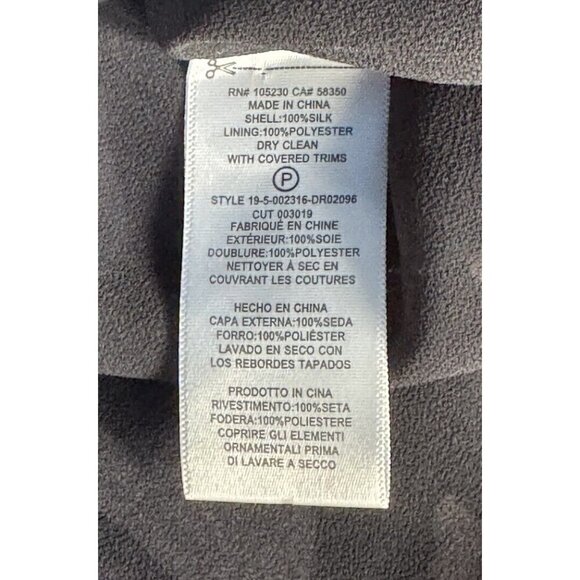 Equipment Femme Woman’s Sz 2 Danette Black Lavender Floral Silk Dress - Picture 8 of 13